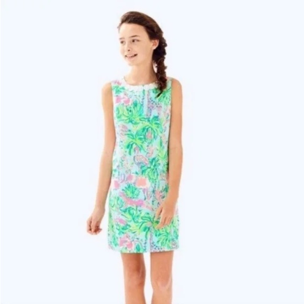 Lilly Pulitzer Girls' Mini Mila in Seasalt Blue On Parade